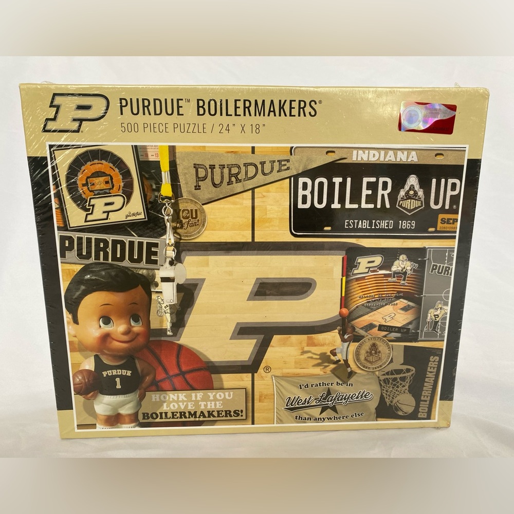 You the Fan Purdue Boilermakers Retro Series 500 Piece Puzzle New in Box